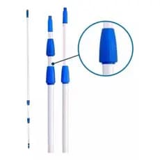 Cabo Extensor 4,5 Metros Retratil Pronlongador Ajustavel Extensível Telescopico Aluminio Com Rosca Para Limpar Piscina