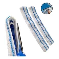 Kit C/ 2 Refil Luva Micofibra Reposição Rodo Limpa Vidros Janela 35 Cm