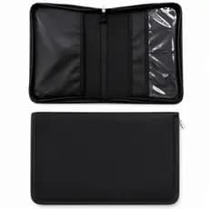 Case Rígido Capa Lisa Preta Porta Manual E Documento Carro