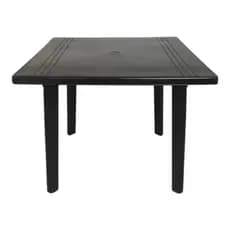 Mesa De Plastico Quadrada Preto Com Pés Desmontavel Para Area Externa Piscina Restaurante