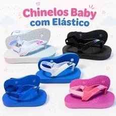 Chinelo Para Bebê Com Elástico