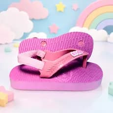 Chinelo de Dedo Para Bebê Com Elástico Antiderrapante
