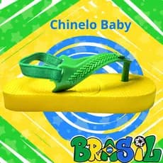 Chinelo de Dedo Baby Bebê Com Elástico Confortável Antiderrapante Brasil Bandeirinha Copa 2026