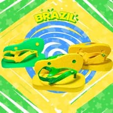 Chinelo de Dedo Baby Bebê Confortável Antiderrapante Brasil Bandeirinha Copa 2026