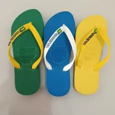 Chinelo de Dedo Havanza Bandeira do Brasil Antiderrapante Casual