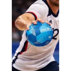 Bola Molten Handball Hf1800 Bb IHF Approved Sem Resina H3 Cor Azul Tamanho Da Bola 1, 2 E 3
