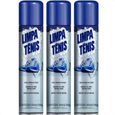 KIT Limpa Tênis Espuma de Limpeza Premium Rápido Fácil Aplicação com 3 unidades