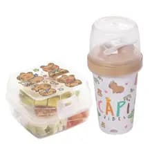 Lancheira Dupla Capivara + Shakeira Capivara 320ML