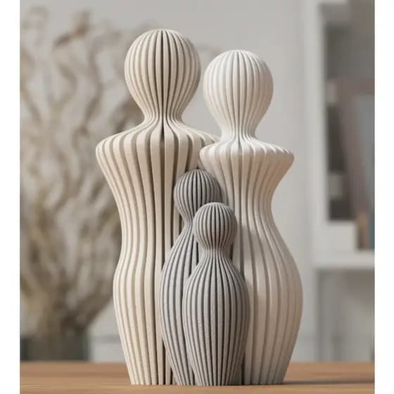 Estátua De Família Enfeite/Escultura Decorativa - Conjuntos De Pai Mãe e Filhos