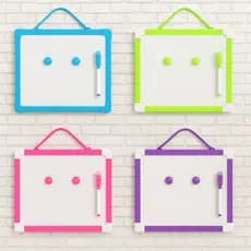 Lousa Magnética Infantil 30x20cm Completa Com Caneta, Apagador E Ímãs Coloridos