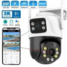Câmera Wifi Externa Dupla Visão  com Infravermelho lente dupla Bivolt 110/220 Alarme Wifi Hd sensor De movimento app Icsee