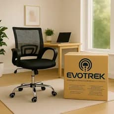 Cadeira de Escritório Ergonômica Giratória Confortável | Ajuste Altura | Home Office Encosto em Mesh Estudo | Executiva