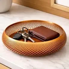 Cesto Porta Objetos Organizador de Mesa Decorativo e Porta Treco Moderno