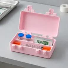 Organizador Porta Ampolas 10ml Estojo Compacto com Compartimentos Seguro Portátil para Transporte e Armazenamento