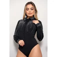 Body camisa country/body country com aplicação/Body inspiração Ana Castelo/Body de Rodeio