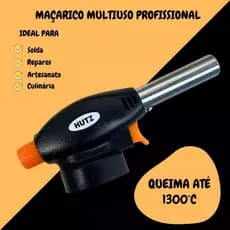 Maçarico Culinário Para Cozinha e Confeitaria aço inox 1300 graus