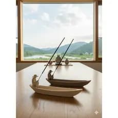 Kit 2 Incensários dia dos namorados Barco Pescador Decorativo 3D | Varias Cores | 18cm – Porta incenso Vareta tarot