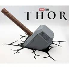Martelo do Thor Mjolnir 25CM Suporte Parede Decoração