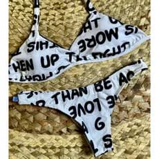 Biquíni Bikini conjunto calcinha asa delta top com bojo fixo várias cores promoção poliéster