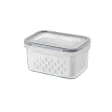 Conjunto 3 Potes Hermeticos Cesto Branco Organizador Mantem Alimentos Frescos Pratico Cozinha