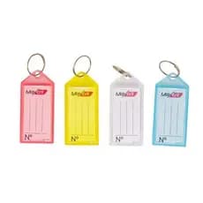 Kit 100 Etiquetas Chaveiro Identificador Chaves Organizador Prático Durável