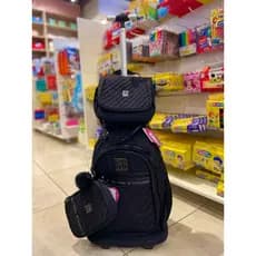 Kit Bolsa Escolar Mochila Rodinhas Com Lancheira E Estojo RB - Rebecca Bonbon