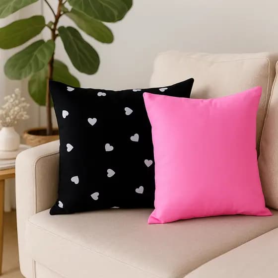 Kit 2 Capas De Almofadas decorativas para sala sofa quarto 45x45 Tecido 100% Algodão Com Ziper