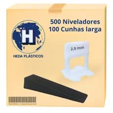 500 Espaçador Nivelador 2mm+100cunhas Smart Piso Porcelanato