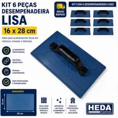 Kit com 6 Desempenadeiras Lisa 16x28