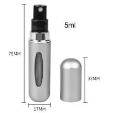 Frasco Spray para Perfume de Bolso Recarregável 5ml