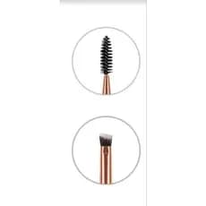 Pincel Duplo Ruby Anjo – Chanfrado + Escova para Sobrancelhas