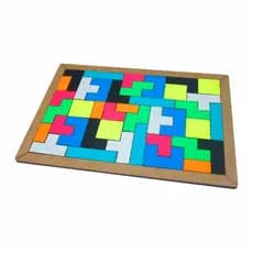 Brinquedo Jogo Educativo Pedagógico Tetris Colorido  NEON