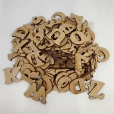 4 Alfabetos Educativos com 26 letras em MDF (Madeira) 104 peças
