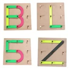 Brinquedo Educativo/Pedagógico Montagem Letras Números Figuras Mágicas