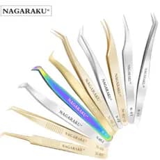 Pinças Nagaraku Original Extensão De Cilios Fio A Fio Brasileiro Russo Alongamento