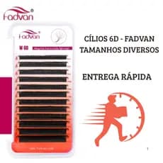 Cilios Fadvan Profissional Fio 6d W Preto Volume Egípcio Extensão De Cílios tamanhos variados