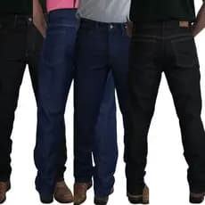 Kit 5 Calças Jeans Masculina Tradicional Corte Reto Promoção