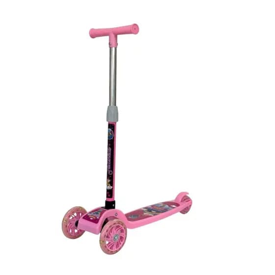 Patinete Dobrável 3 Rodas Azul Rosa LED Infantil