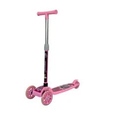 Patinete Infantil Dobrável 3 Rodas LED Rosa Azul