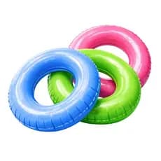 Kit com 3 Boias Infláveis Cintura Redonda Circular Infantil Cores 60cm Praia Piscina