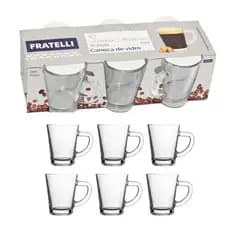 Conjunto De 6 Xícaras De Vidro Para Café Chá 70ML