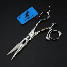 Tesoura De Cabelo Com Cabo Giratório De 6.0 Polegadas Para Corte De Franja Plana