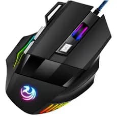 Mouse Gamer Para Jogo 3.200 Dpi Óptico Com Luzes Led Rgb Usb