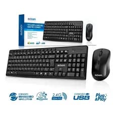 Kit de teclado e mouse sem fio