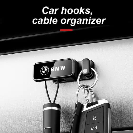 Itens criativos: Organizador de cabos para carro e gancho para carro