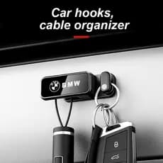 Itens criativos: Organizador de cabos para carro e gancho para carro