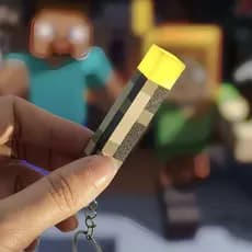 Mini LED Pixel-Estilo Tocha Lanterna Chaveiro Recarregável Luz Modelo De Jogo De Plástico Brinquedos Mochila Pingente Or