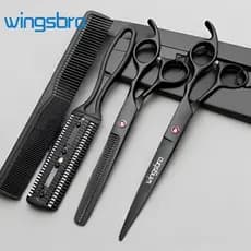 7,0 polegadas Tesoura de cabeleireiro profissional, tesoura de cabelo de barbearia,corte de cabelo barbeiro