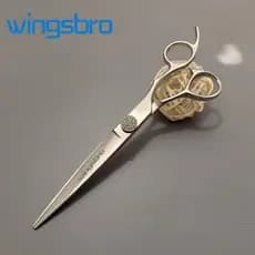 Tesoura De Cabelo Profissional De 8/7/6 Polegadas , Cabeleireiro Afiada Fina De Corte Plano De Aço Inoxidável De Alta Qu