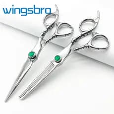 6.5 Inch Tesoura de corte de cabelo profissional cabeleireiro barbearia barbeiro Tesoura plana Tesoura de desbaste